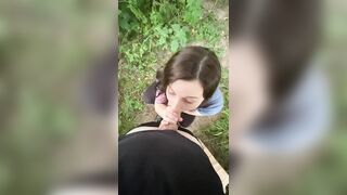 Sluts_Blowjobs: I told my husband I’ve been really loving these walks in the woods by myself #4