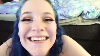 SlutMouth: Blowjob Loving Blue Haired Babe Amadani #5