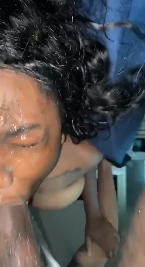 Ebony Ebony Couple Face Fuck Hardcore Sloppy Throat Fuck Porn GIF by theonlyone999