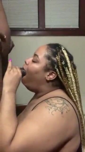 Fat redbone bitch sucks better cock than Pinky