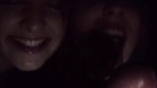 ShutMouthAndSuckDick: Two Girls Offering A Blowjob In A Cinema #3
