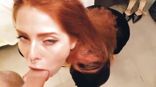ShutMouthAndSuckDick: Redhead Gives Blowjob #4