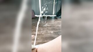 Squirting: Massive fountain and puddle from my POV #1